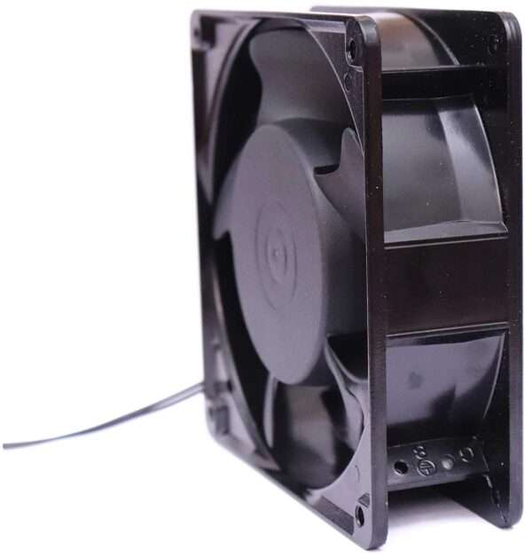 220V AC Power Metal Cooling Fan Axial For Networking Rack, Server, Network Enclosure, PC, Electric Industrial Control Panel, Machinery, Equipment , Black , 4.75" x 4.75" 1.5"