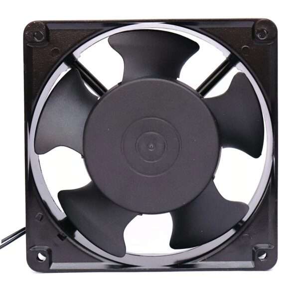 220V AC Power Metal Cooling Fan Axial For Networking Rack, Server, Network Enclosure, PC, Electric Industrial Control Panel, Machinery, Equipment , Black , 4.75" x 4.75" 1.5" - Image 6