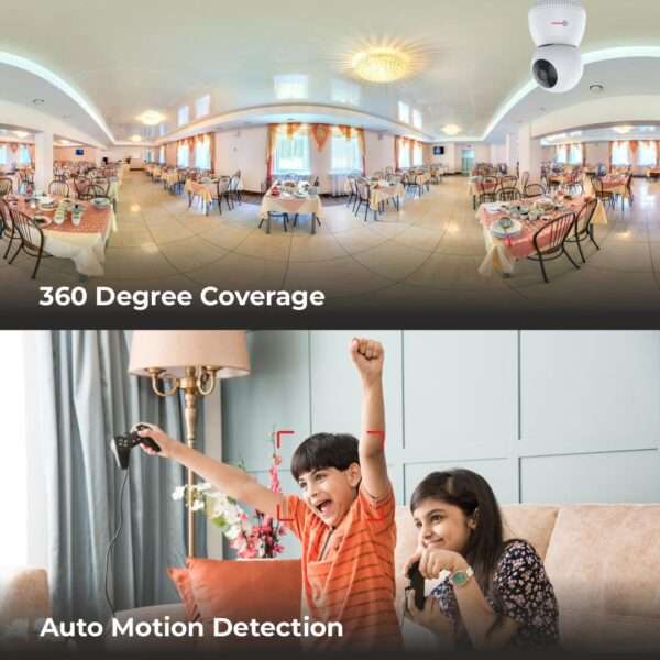 Trueview 3MP Pack of 2 Smart CCTV Wi-fi Home Security Camera with Pan Tilt 360° View, 2 Way Talk, Cloud Monitor, Motion Detect, Supports SD Card Up to 256 GB, Night Vision (3MP Robot - Pack of 2) - Image 6