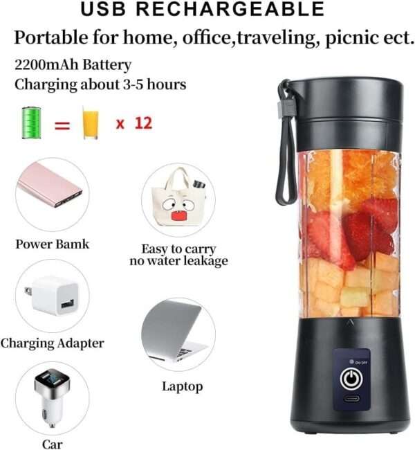 Portable 6-Blade Juicer Blender - Image 6