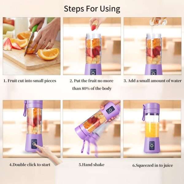 Portable 6-Blade Juicer Blender - Image 5